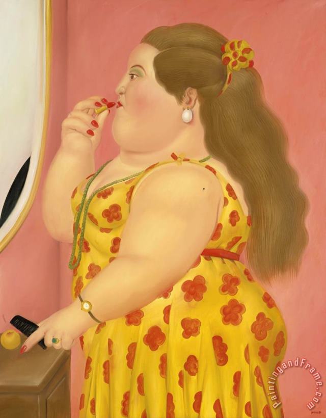 La Toilette, 1980 painting - Fernando Botero La Toilette, 1980 Art Print