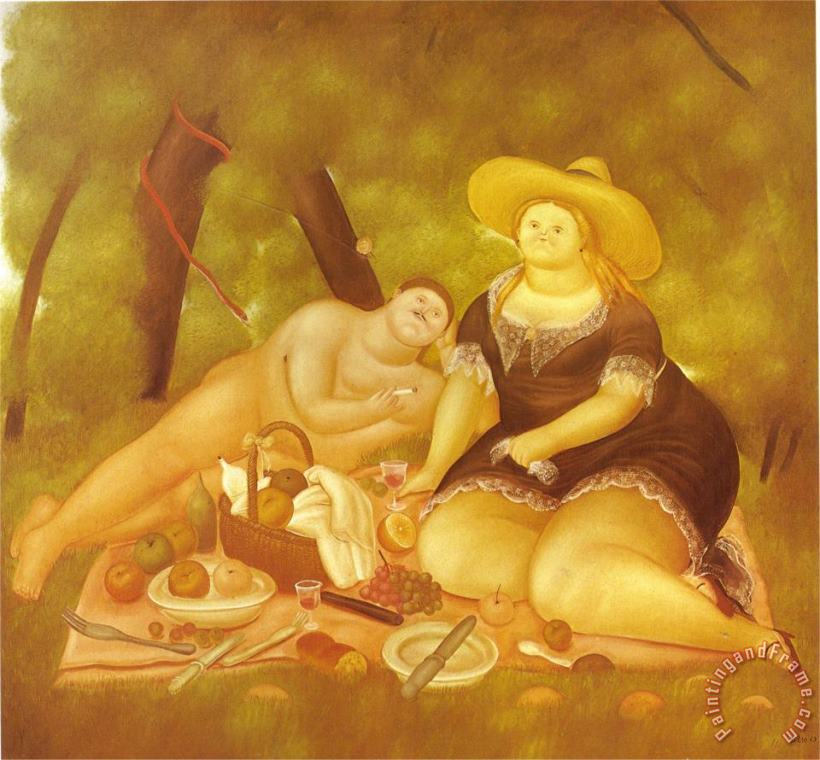 Luncheon on The Grass painting - fernando botero Luncheon on The Grass Art Print