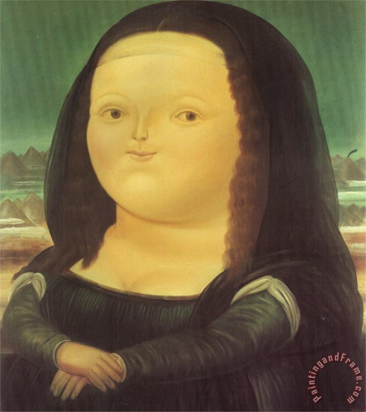 fernando botero Mona Lisa Art Painting