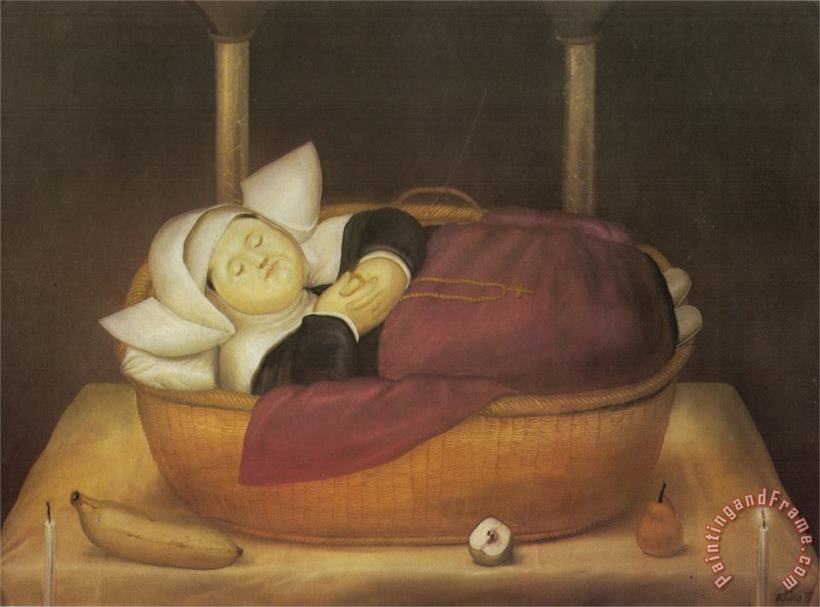 New Born Nun painting - fernando botero New Born Nun Art Print