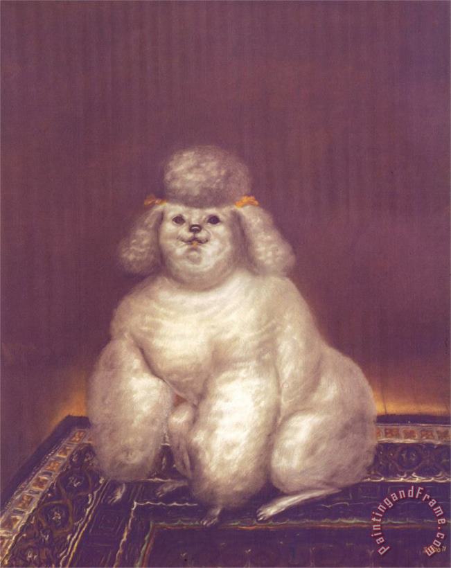 fernando botero Poodle Art Painting