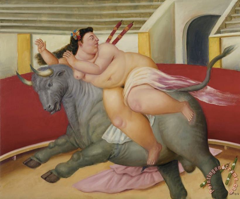 Fernando Botero Rape of Europa, 1991 Art Painting