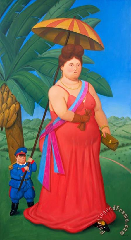 Fernando Botero The First Lady, 2010 Art Painting