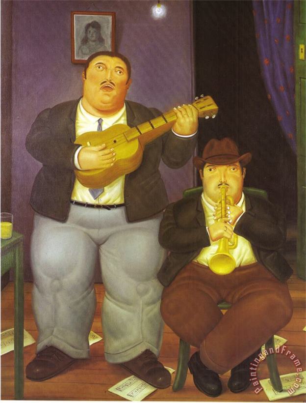 The Musicians painting - fernando botero The Musicians Art Print The Musicians painting - fernando botero The Musicians Art Print
