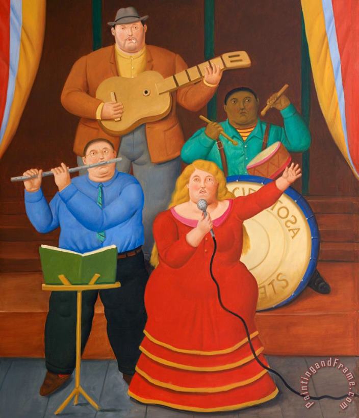 Fernando Botero The Musicians And Singer, 2013(59711.79) Art Print