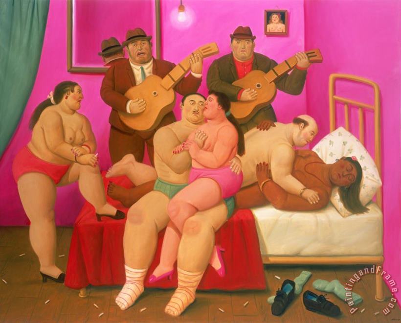 The Musicians And Singer, 2013 painting - Fernando Botero The Musicians And Singer, 2013 Art Print