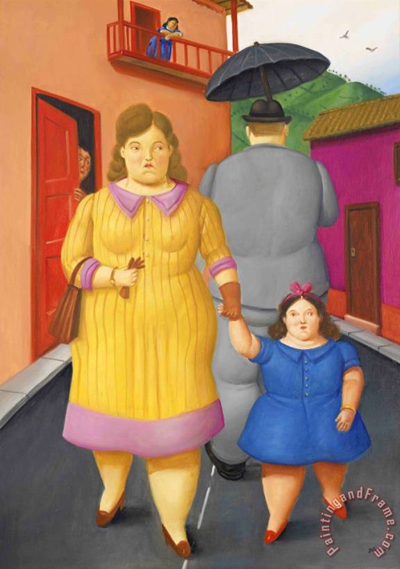 Fernando Botero The Street, 2011 Art Painting