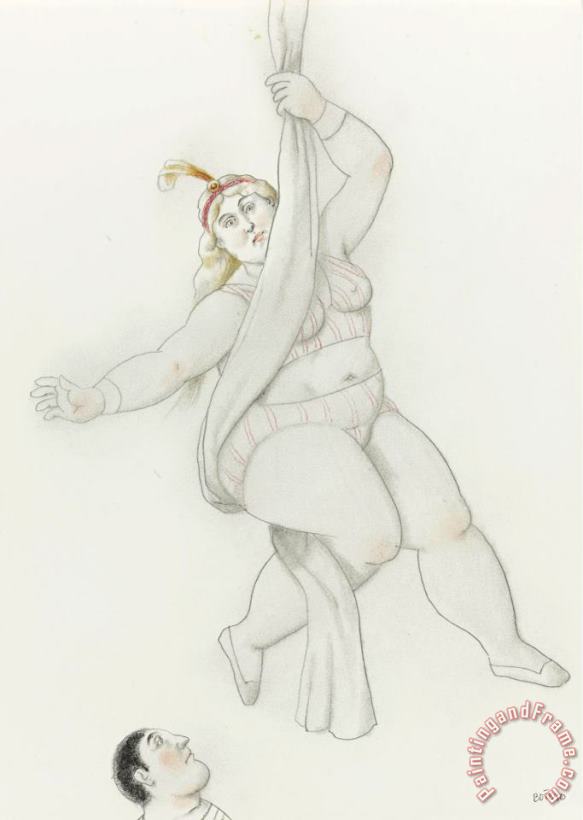 Fernando Botero Woman Acrobat, 2008 Art Print