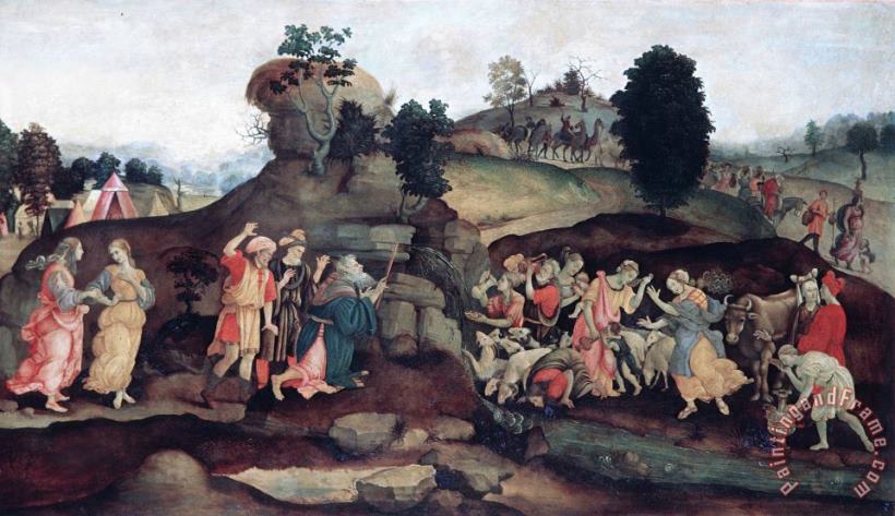 Filippino Lippi Moses Brings Forth Water Out of The Rock Art Print