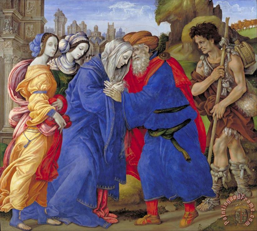 Filippino Lippi The Meeting of Joachim And Anne Outside The Golden Gate of Jerusalem Art Print