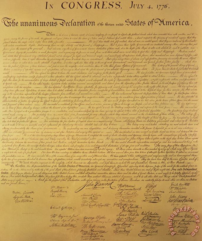 Founding Fathers The Declaration of Independence Art Painting