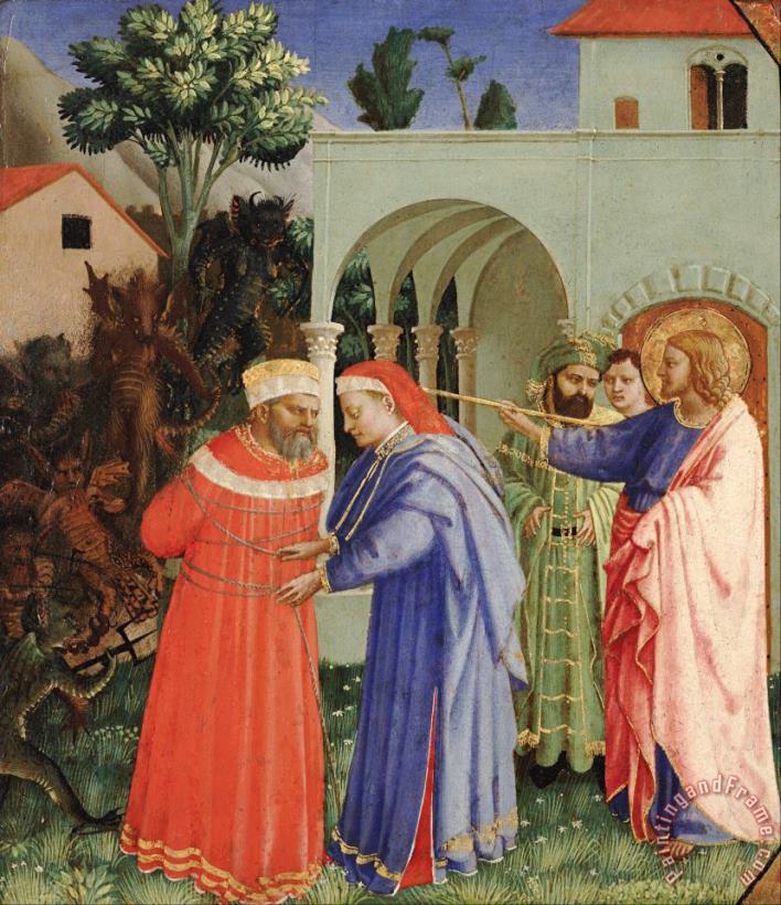 The Apostle Saint James The Greater Freeing The Magician Hermogenes painting - Fra Angelico The Apostle Saint James The Greater Freeing The Magician Hermogenes Art Print
