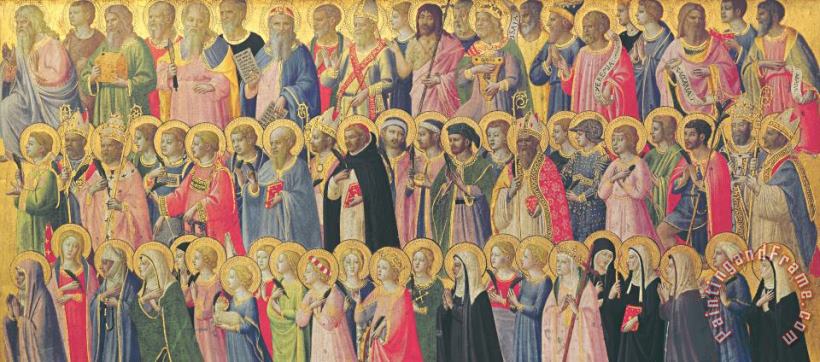 The Forerunners Of Christ With Saints And Martyrs painting - Fra Angelico The Forerunners Of Christ With Saints And Martyrs Art Print