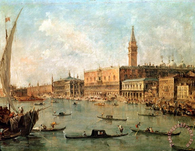 Francesco Guardi The Palace and the Molo from the Basin of San Marco Art Print
