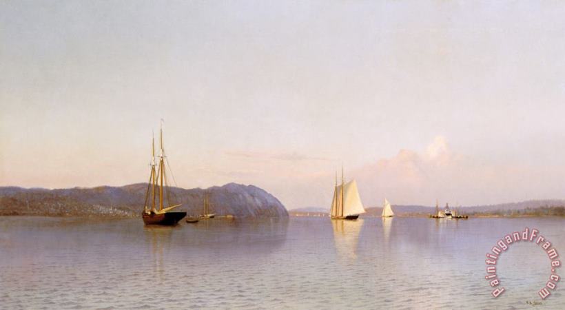 Late Afternoon, Haverstraw Bay painting - Francis Augustus Silva Late Afternoon, Haverstraw Bay Art Print