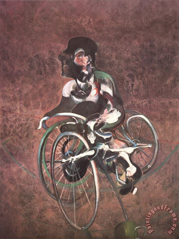 Georges Cyclist, 1995 painting - Francis Bacon Georges Cyclist, 1995 Art Print