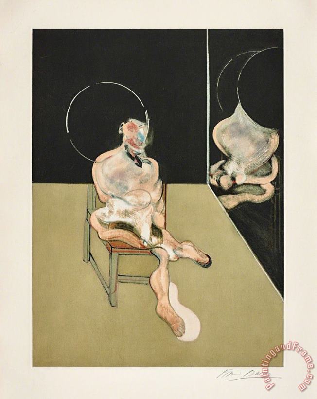 Seated Figure (after, Study for a Portrait 1981), 1983 painting - Francis Bacon Seated Figure (after, Study for a Portrait 1981), 1983 Art Print