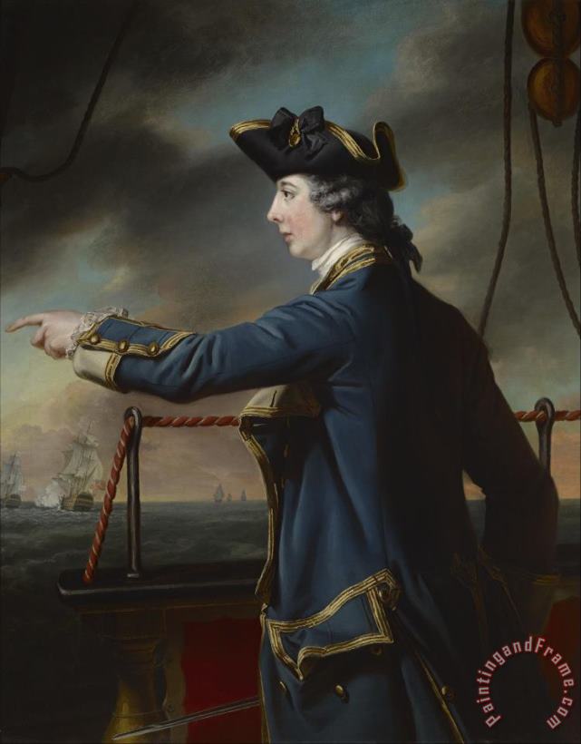 Portrait of Captain Edward Knowles, R.n. (1742 1762) painting - Francis Cotes Portrait of Captain Edward Knowles, R.n. (1742 1762) Art Print