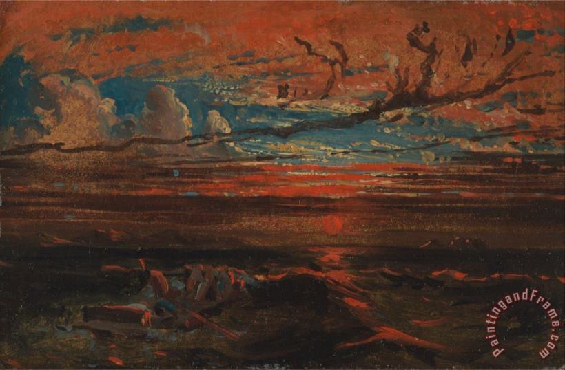 Sunset at Sea After a Storm painting - Francis Danby Sunset at Sea After a Storm Art Print
