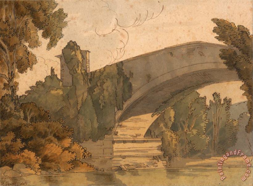 Francis Swaine A Bridge Between Florence And Bologna Art Print