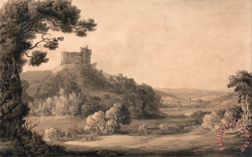 Oakhampton Castle painting - Francis Swaine Oakhampton Castle Art Print