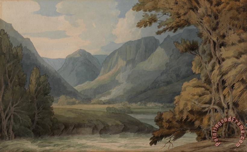 Francis Swaine View in Borrowdale of Eagle Crag And Rosthwaite Art Print