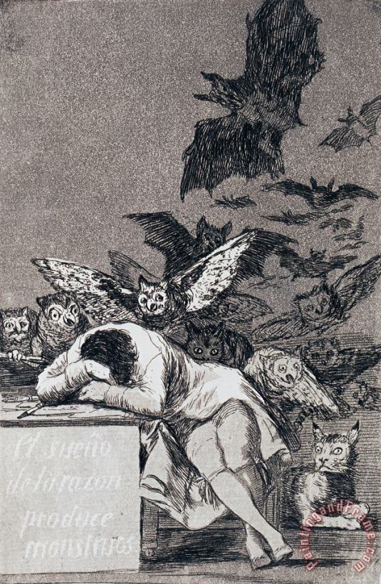 Francisco De Goya The Dream of Reason Brings Forth Monsters Art Painting