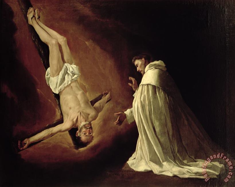 Francisco de Zurbaran Appearance of Saint Peter to Saint Peter Nolasco Art Painting