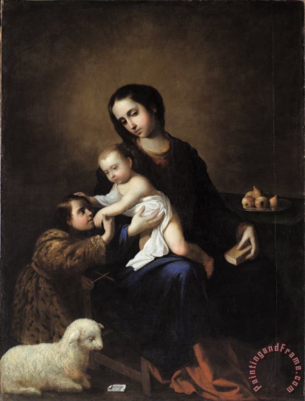 Francisco de Zurbaran The Virgin And Child with The Infant St John The Baptist Art Print