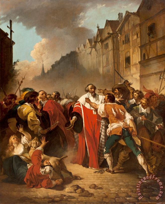 Francois Andre Vincent President Mole Manhandled by Insurgents Art Painting