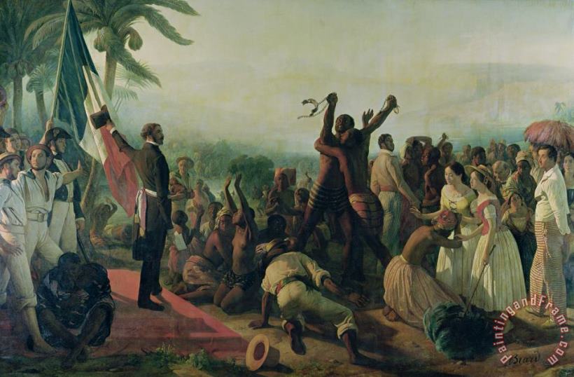 Francois Auguste Biard Proclamation of the Abolition of Slavery in the French Colonies Art Print