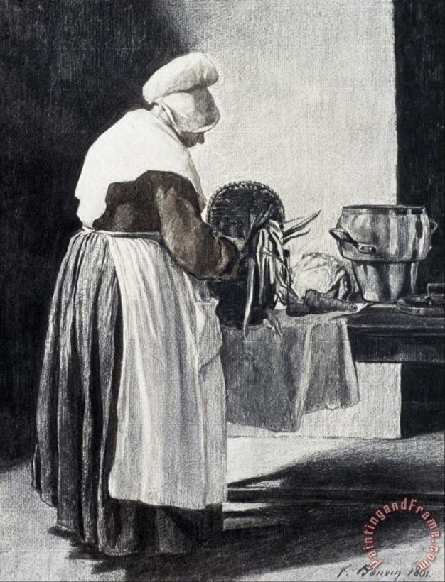 Francois Bonvin The Cook Art Painting