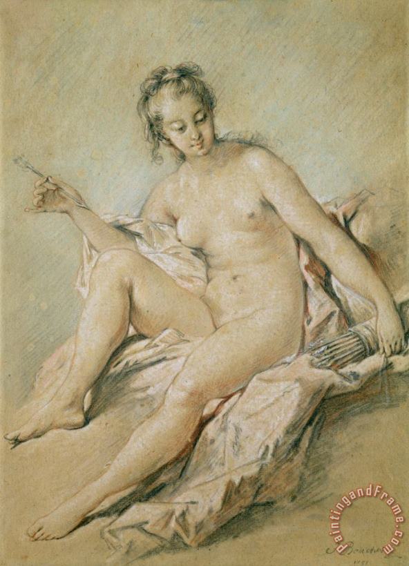 A study of Venus painting - Francois Boucher A study of Venus Art Print