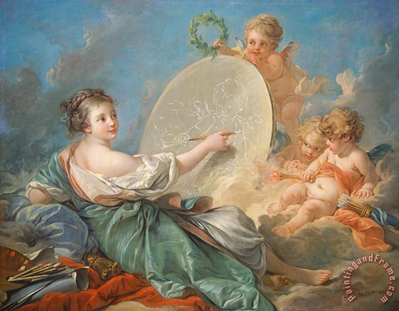 Allegory Of Painting painting - Francois Boucher Allegory Of Painting Art Print Allegory Of Painting painting - Francois Boucher Allegory Of Painting Art Print