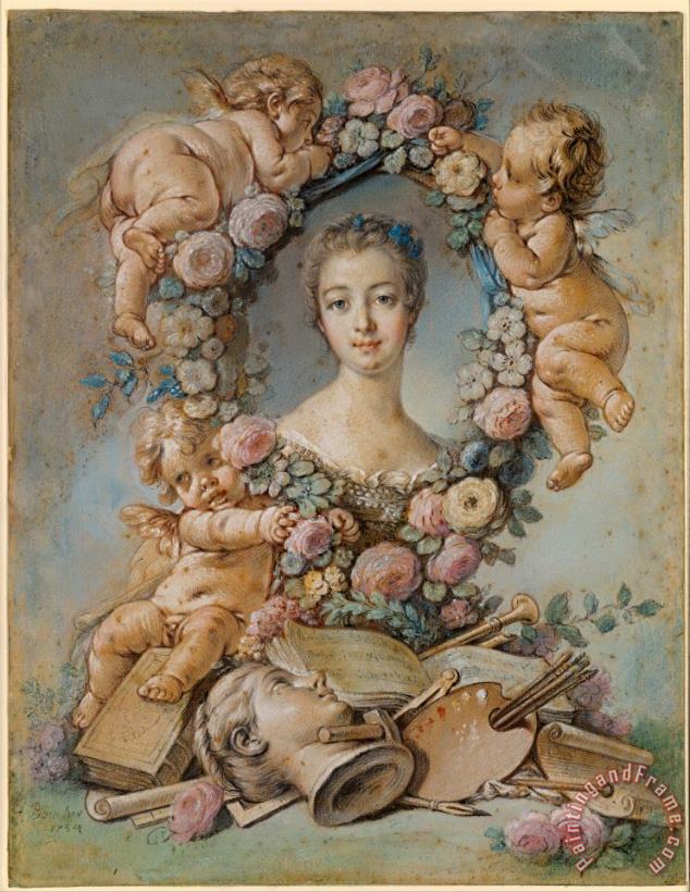 Francois Boucher Madame De Pompadour Art Print