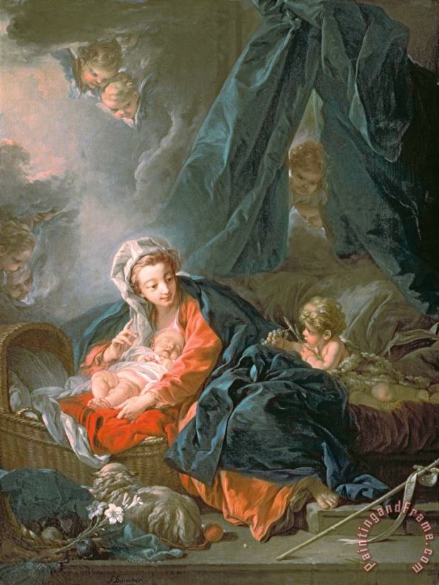 Francois Boucher Madonna and Child Art Painting
