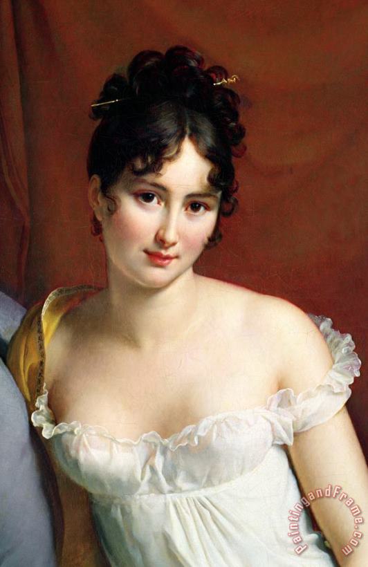 Portrait Of Madame Recamier painting - Francois Pascal Simon Baron Gerard Portrait Of Madame Recamier Art Print