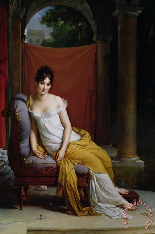 Francois Pascal Simon Gerard Portrait of Madame Recamier Art Painting