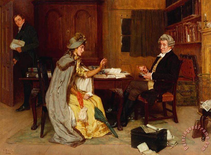 Consulting Her Lawyer painting - Frank Dadd Consulting Her Lawyer Art Print