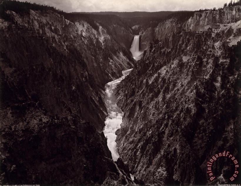 Frank Jay Haynes Grand Canyon of The Yellowstone And Falls Art Painting