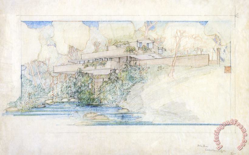Frank Lloyd Wright John C. Pew House, Shorewood Hills, Wi Art Painting