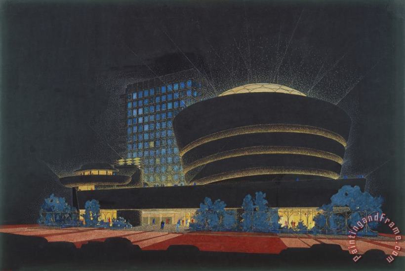Frank Lloyd Wright Solomon R. Guggenheim Museum, New York, Ny Art Painting