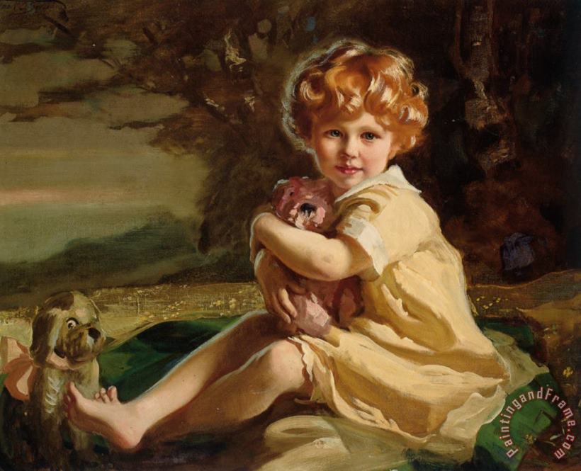 Frank O. Salisbury Portrait of Sarah Fenton King As a Little Girl Art Painting