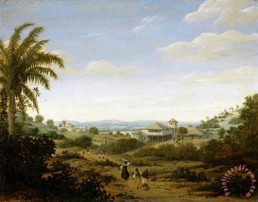 Frans Jansz Post Landscape on The Rio Senhor De Engenho, Brazil Art Painting