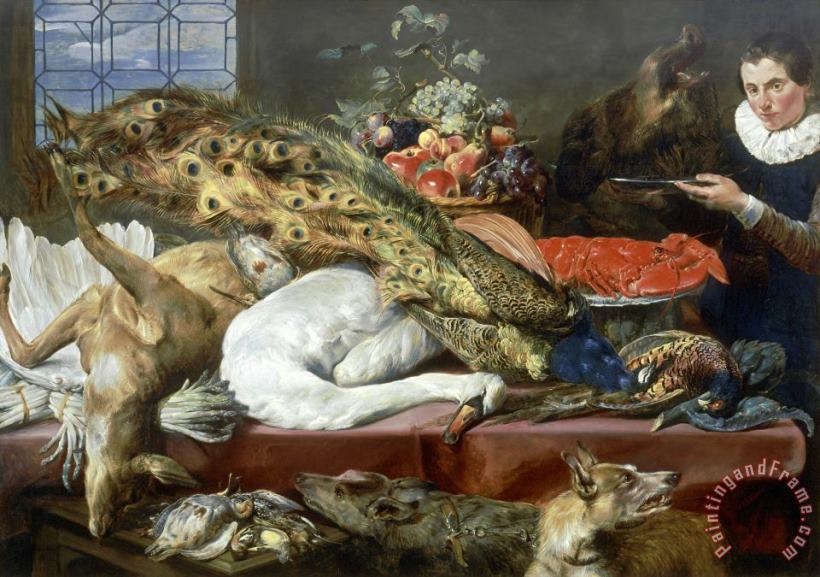 Frans Snyders Larder with a Servant Art Print