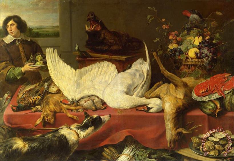 Frans Snyders Still Life with a Swan Art Painting