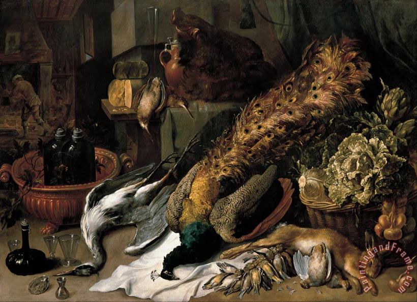 Still Life with a Wine Cooler painting - Frans Snyders Still Life with a Wine Cooler Art Print