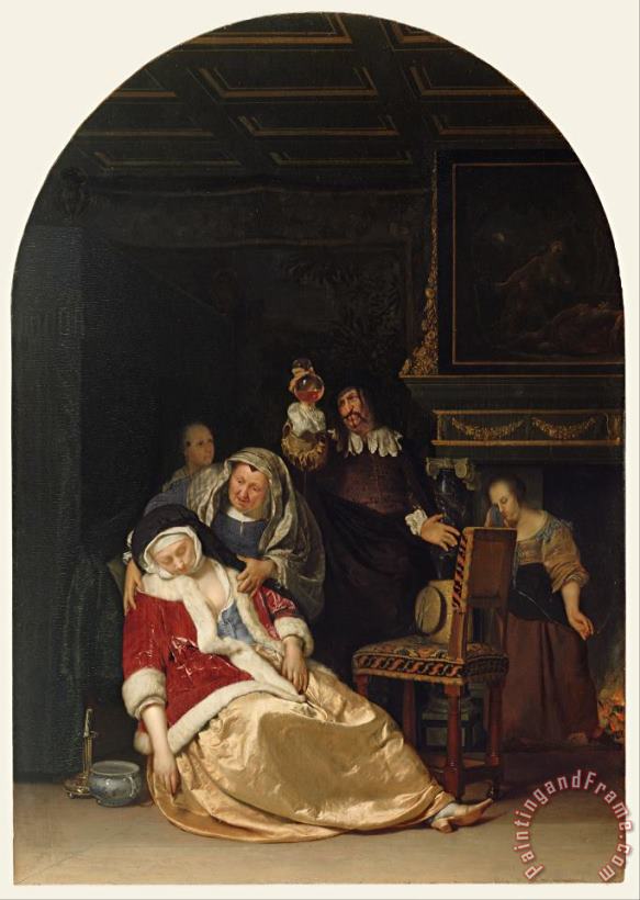 The Doctor's Visit painting - Frans Van Mieris The Elder The Doctor's Visit Art Print