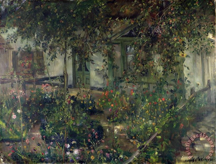Franz Heinrich Louis Flower garden in bloom Art Painting