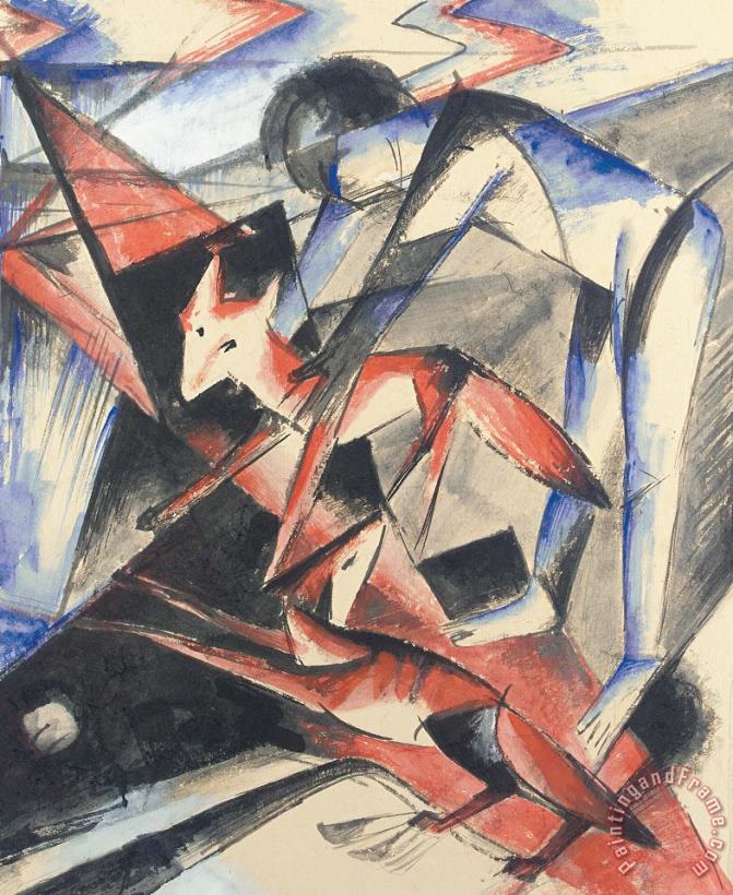 Franz Marc Noah And The Fox Art Painting